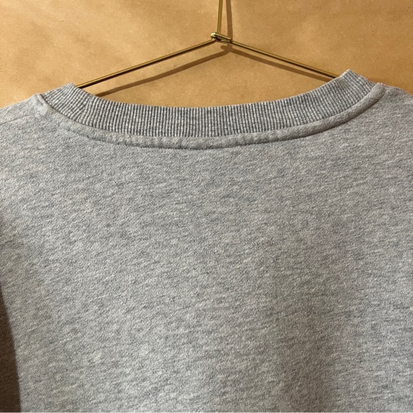 Aritzia | Tna Cozy Sweatfleece Boyfriend Crew Sweatshirt Pullover Grey Size M - Picture 10 of 11